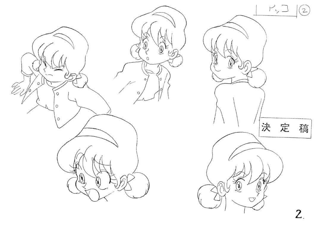 绘画技能分享|线稿分享第171期——《甜蜜小天使》动画线稿设定集