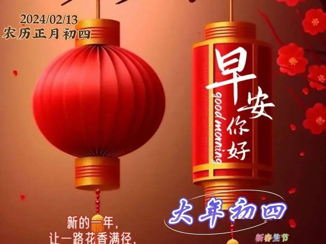 正月初四早上好!大年初四的暖心句 ,最新早安图片_祝福_天都_好运