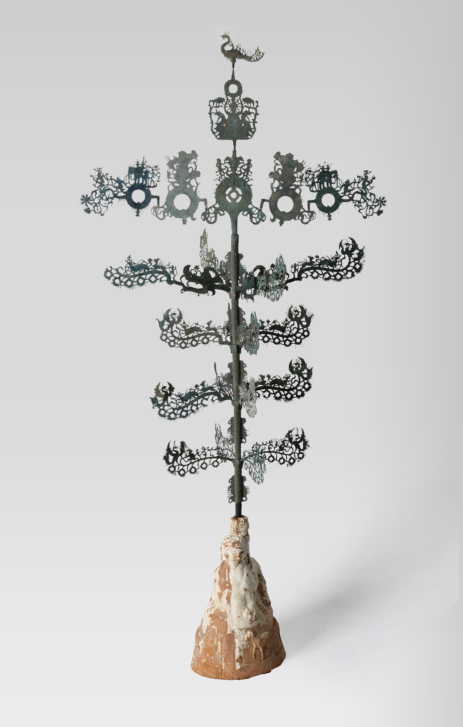 今天"破五",来看东汉摇钱树_枝叶_人们_陶树座