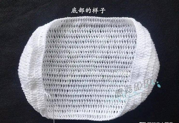 精美绝伦的小手包的详细钩法图解和步骤_钩针_底部