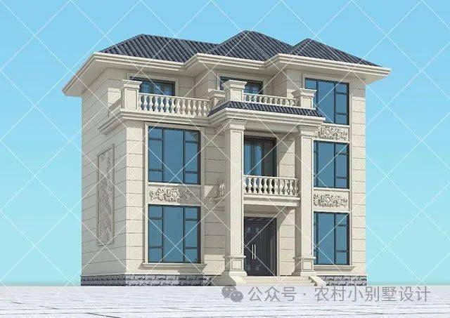 30款三层简欧自建房别墅设计图纸,每款都带大露台简欧别墅_农村_信号