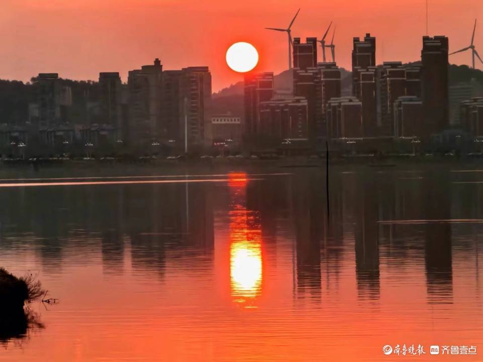 都昌县南山公园,夕阳晚照_朱明
