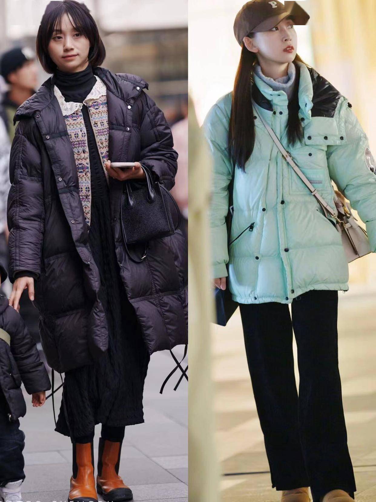 看上海街拍才明白,早春羽绒服仍是"刚需",这样搭配保暖又好看_季节