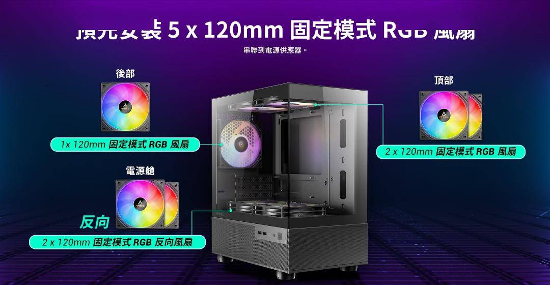 安钛克推出 cx200m rgb elite 机箱:270° 全景 m-atx 设计_mm_风扇
