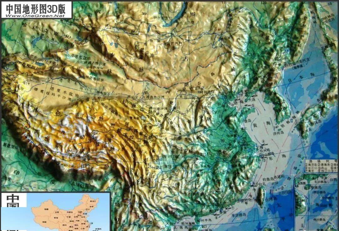 亚洲山脉地图全图图片