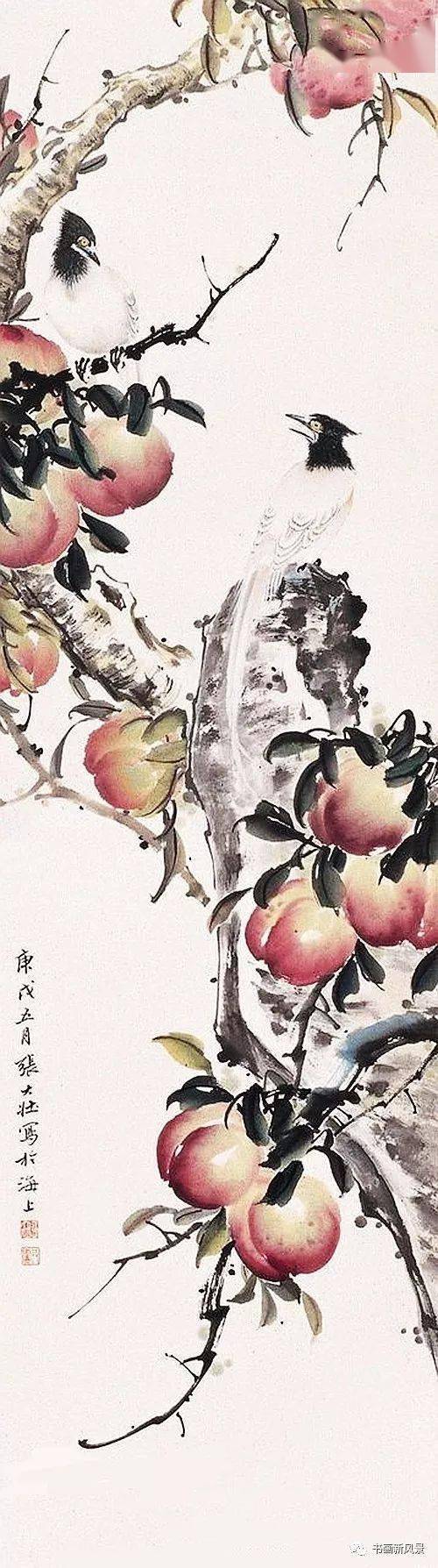 名家画寿桃,精彩纷呈!_崔真硕_桃实_吴昌硕