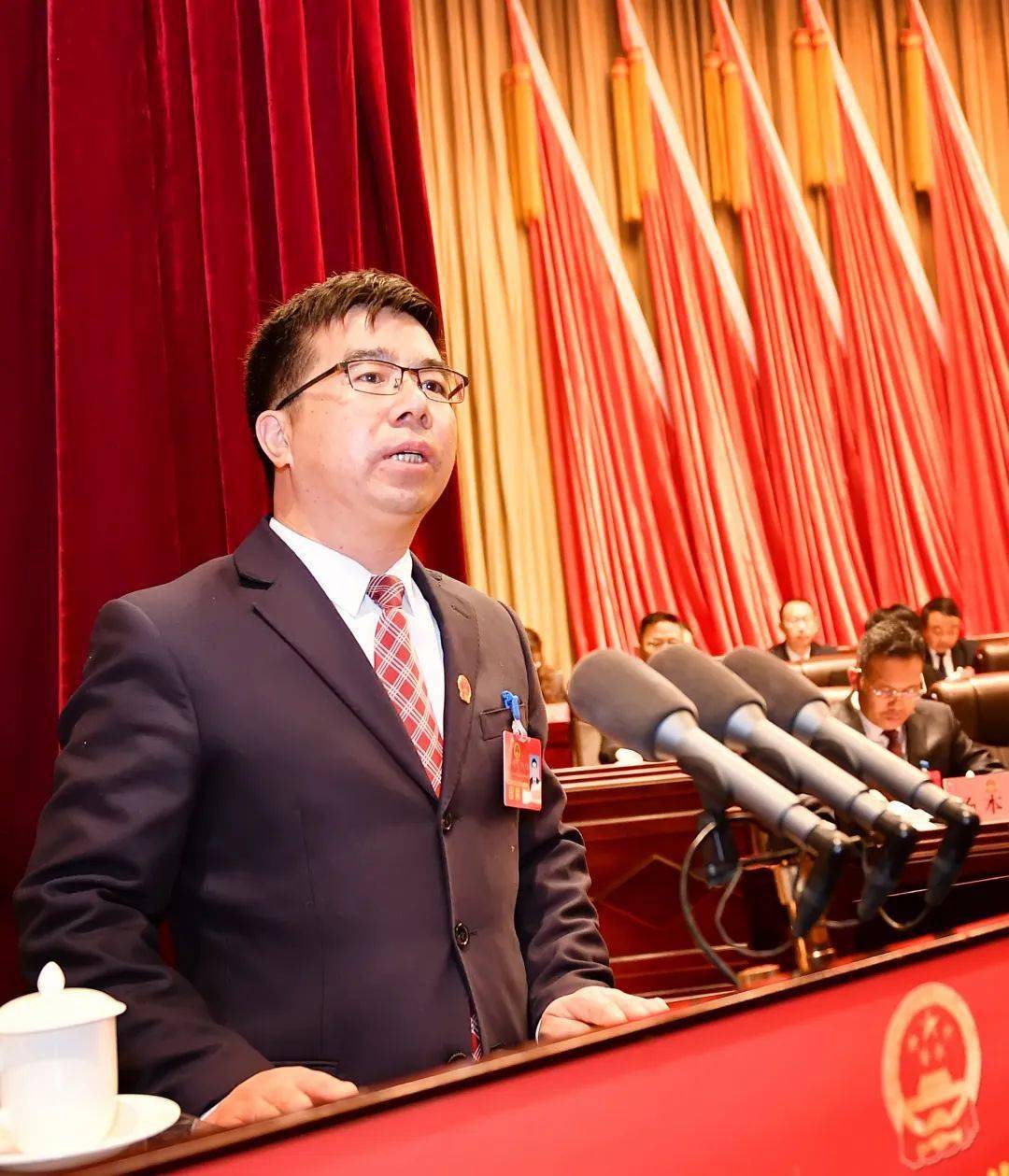 在热烈的掌声中,格尔木市委副书记,市长冉清代表市人民政府向大会作