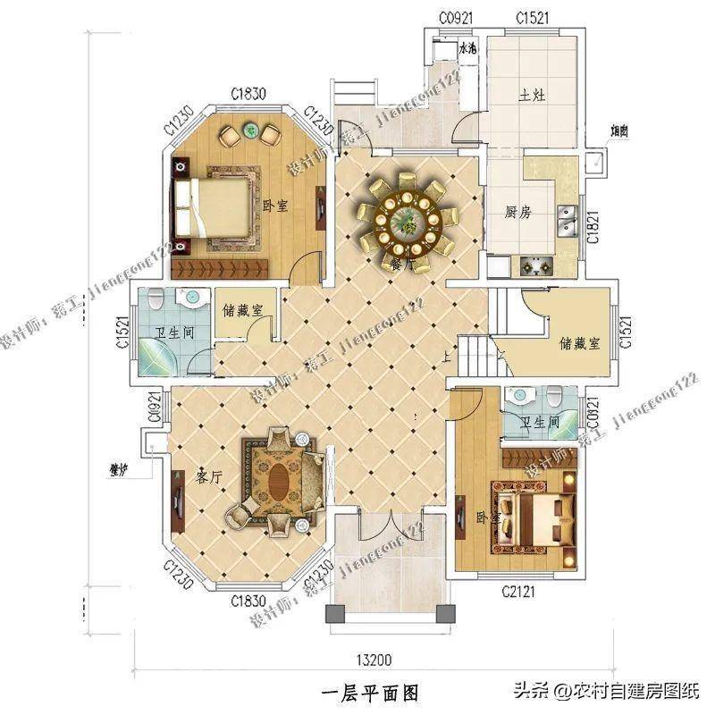 4款简欧风格三层农村别墅,大露台设计,这样的花园生活太羡慕了_建筑