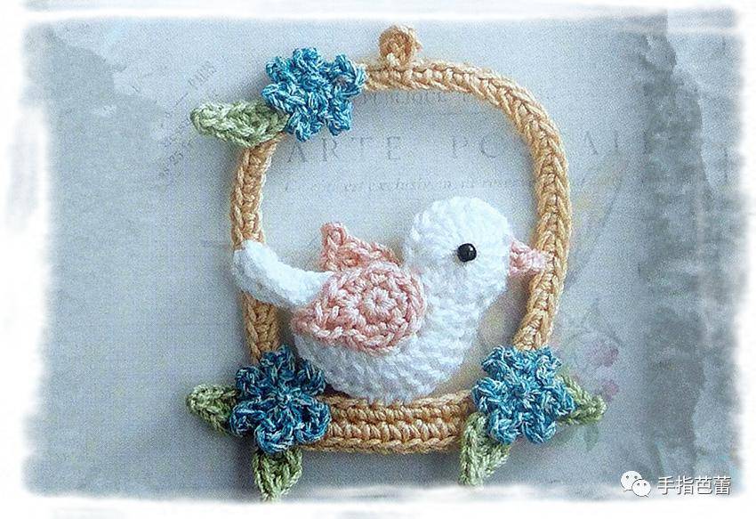 钩织可爱的小鸟 附图解_作品_铁丝_鸟笼