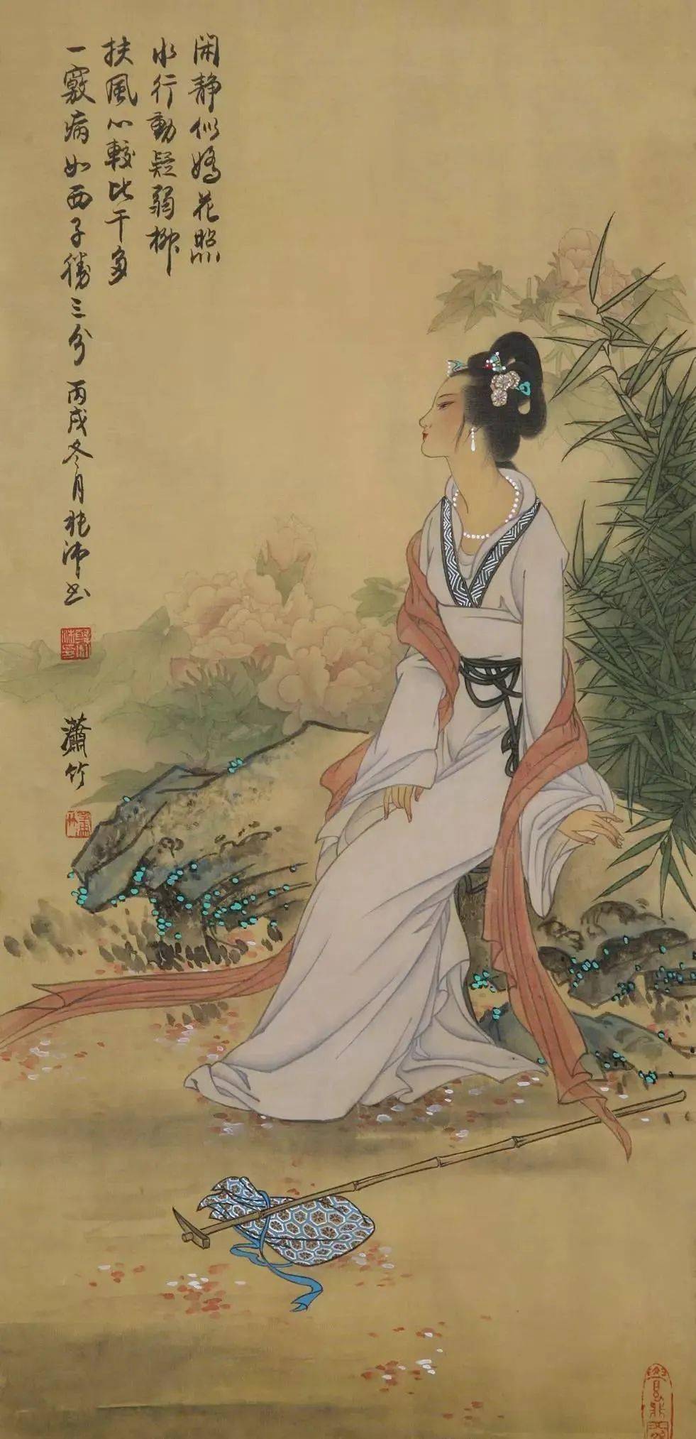 画家笔下美到极致的仕女画——红楼梦美人.神态动人,我见犹怜!