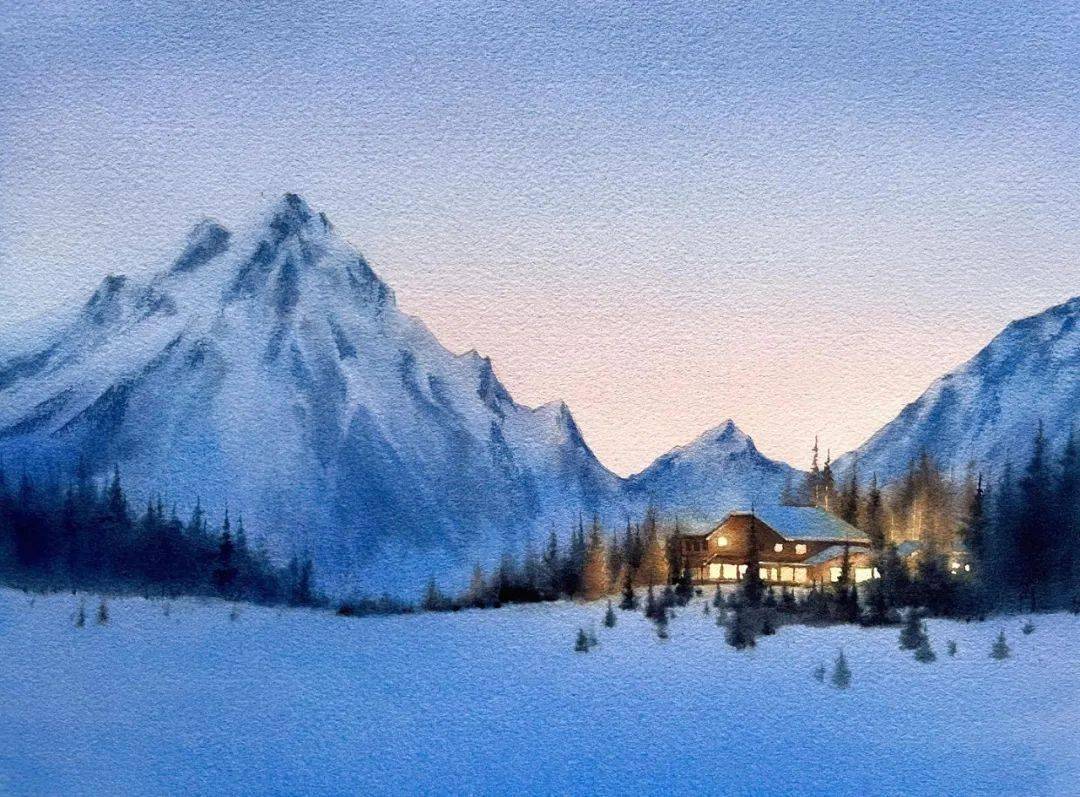 美到离谱的"真"水彩画,图鉴学习_风景_色彩_作品