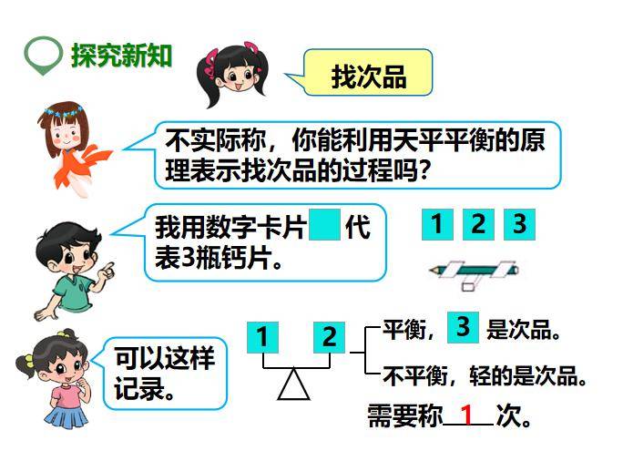 一课研究之《找次品》教学设计_天平_数学_方法