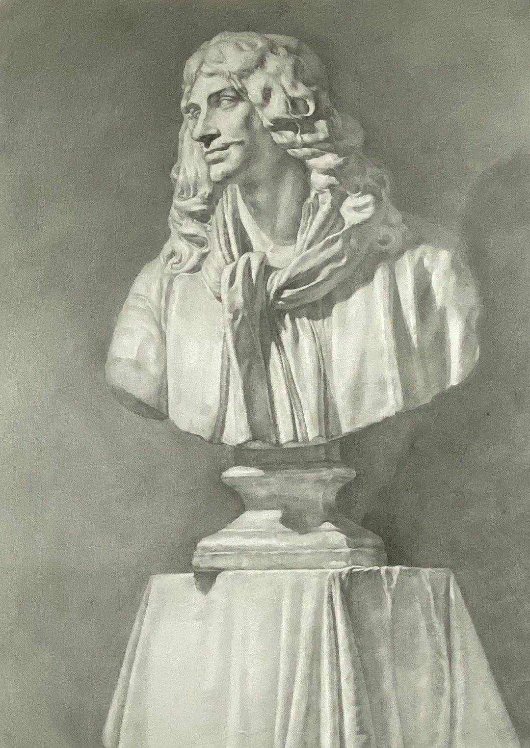 静物素描中,虚实关系很重要!_画面_整体_物体