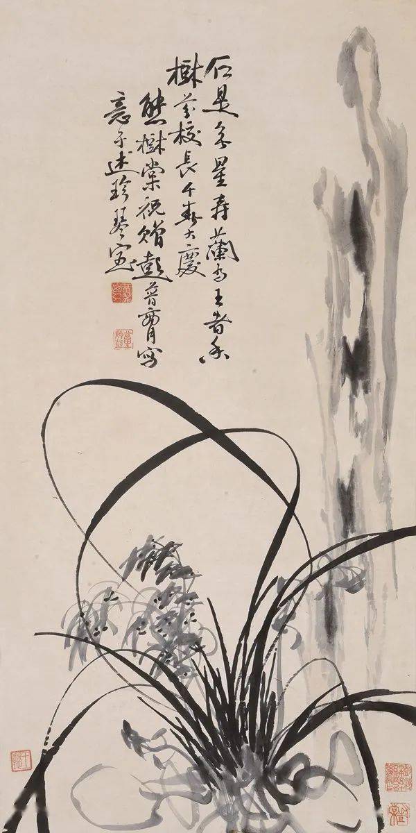 他画兰花,满纸神韵!_兰石_经典_高清