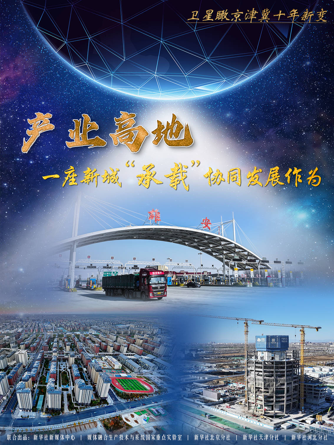 卫星瞰京津冀十年新变|产业高地,一座新城"承载"协同发展作为_建设