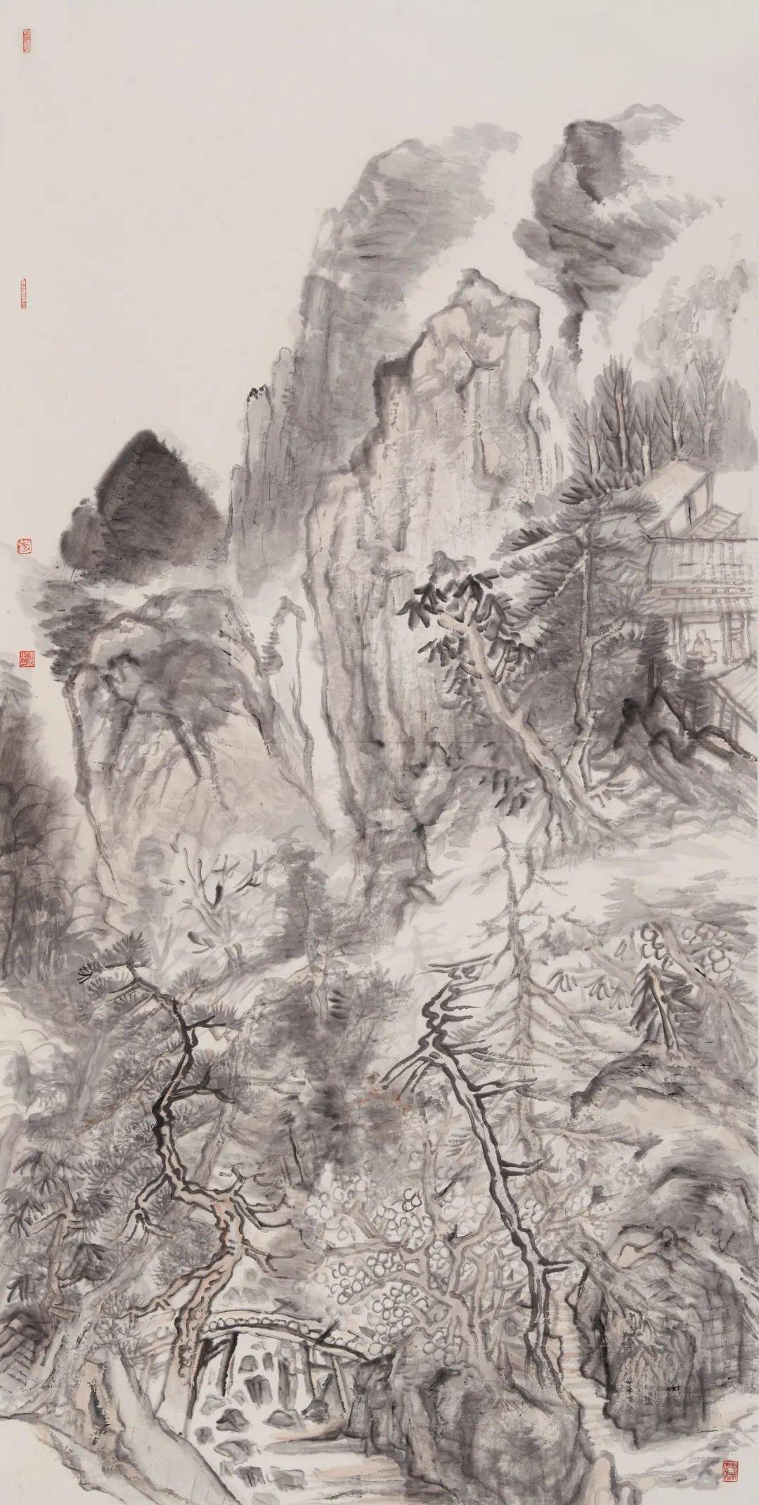 作品名称:《烟云观瀑》李颂国:1997年毕业西安美术学院国画系,获学士