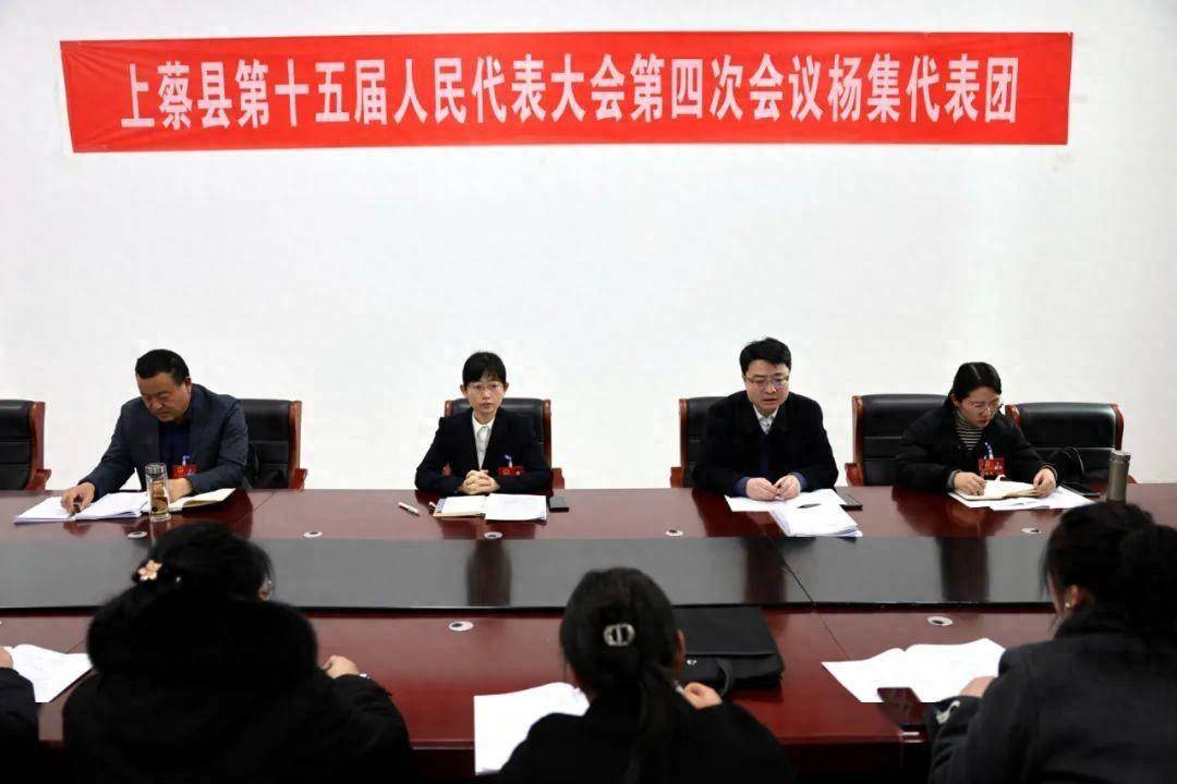 2月27日下午,上蔡县人民政府副县长,代理县长李慧阳来到杨集代表团,与