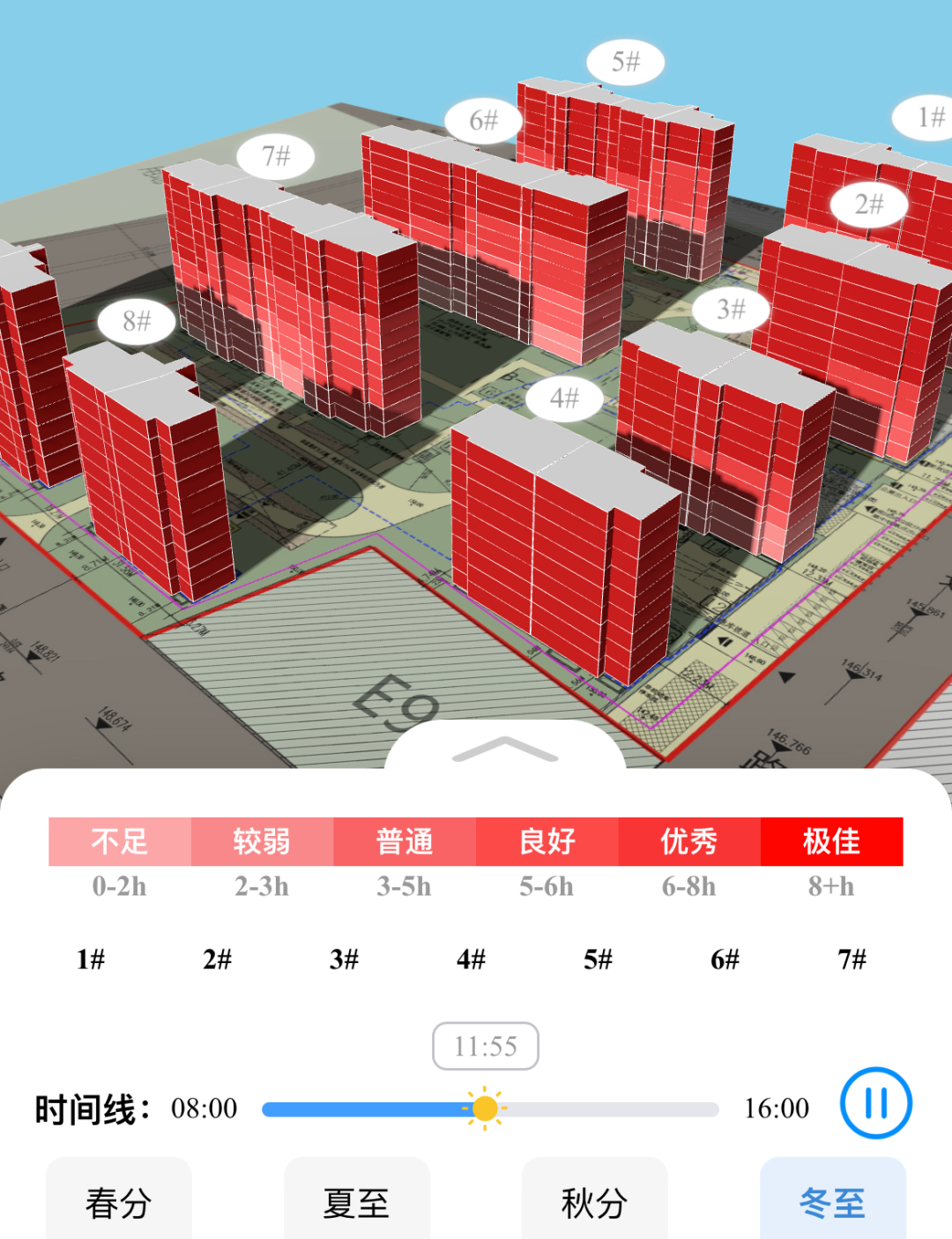 济南各大楼盘日照采光怎么看?这个方法最简单!