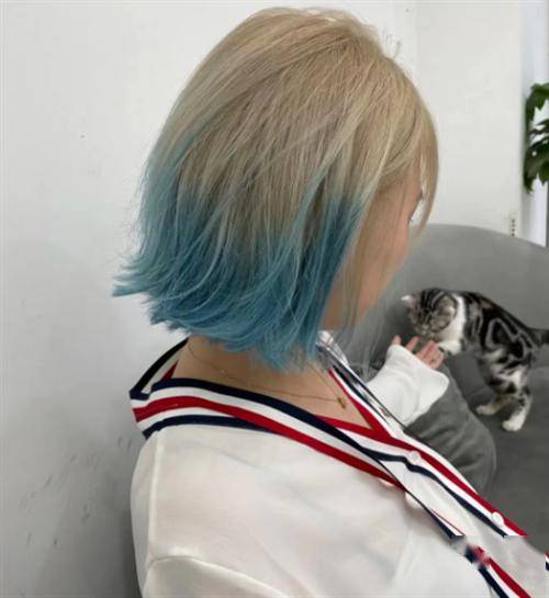 薄荷蓝梦幻仙女的发色你见过吗,小众高彩度柠檬黄发