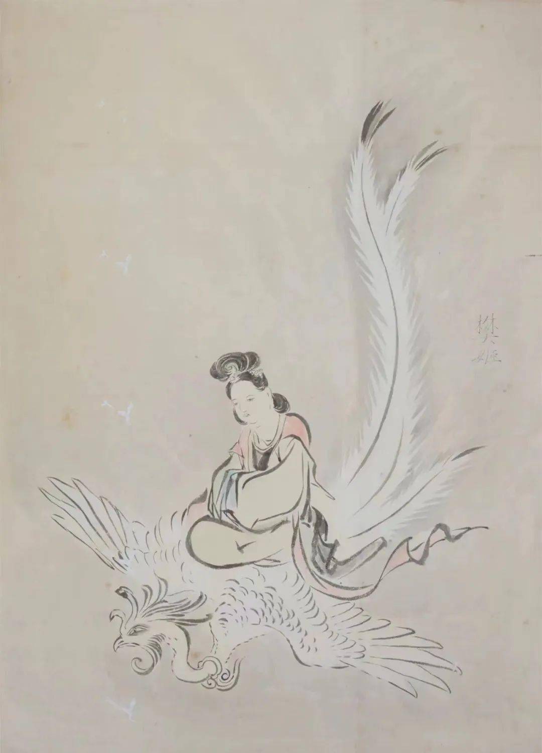 郑锦所作仕女图《娉婷》,曾入选日本最高级别美术展览.