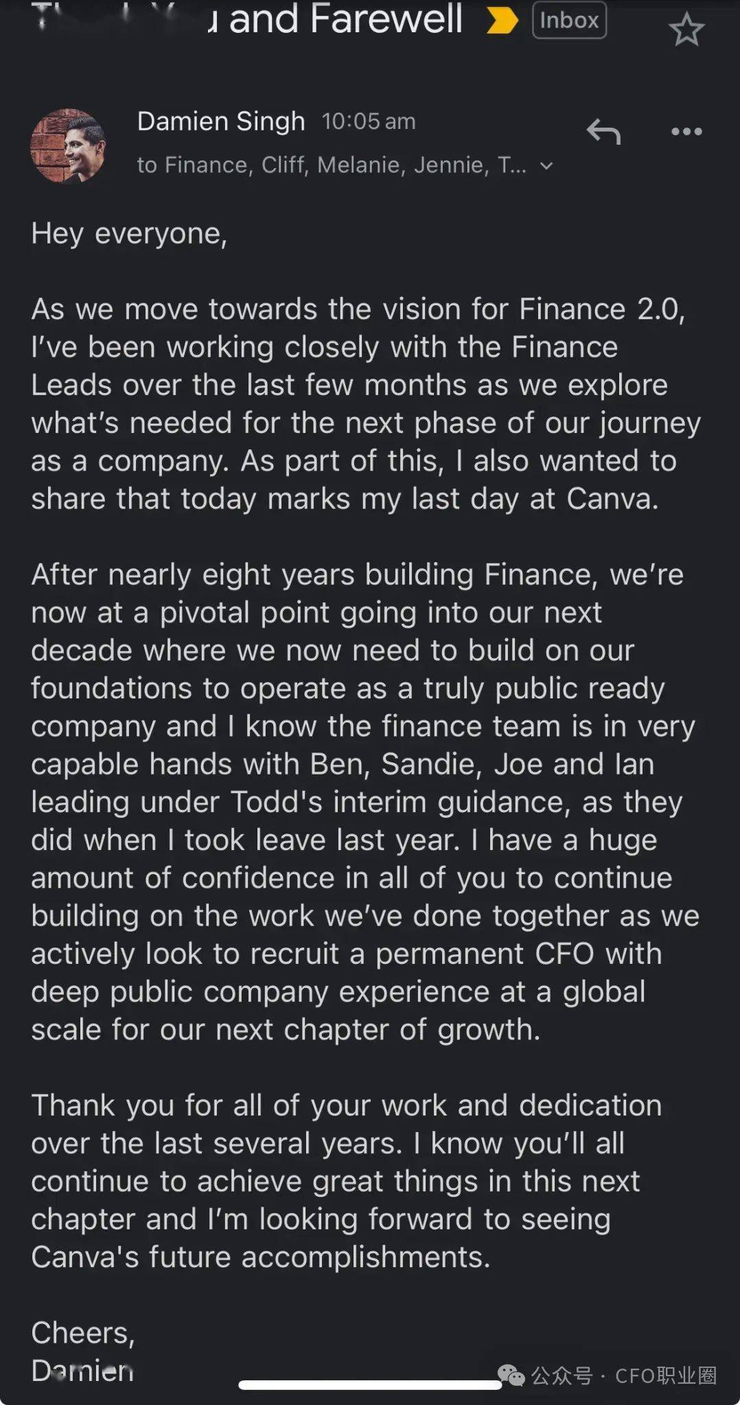 知名公司刚辞任的cfo被控骚扰女员工