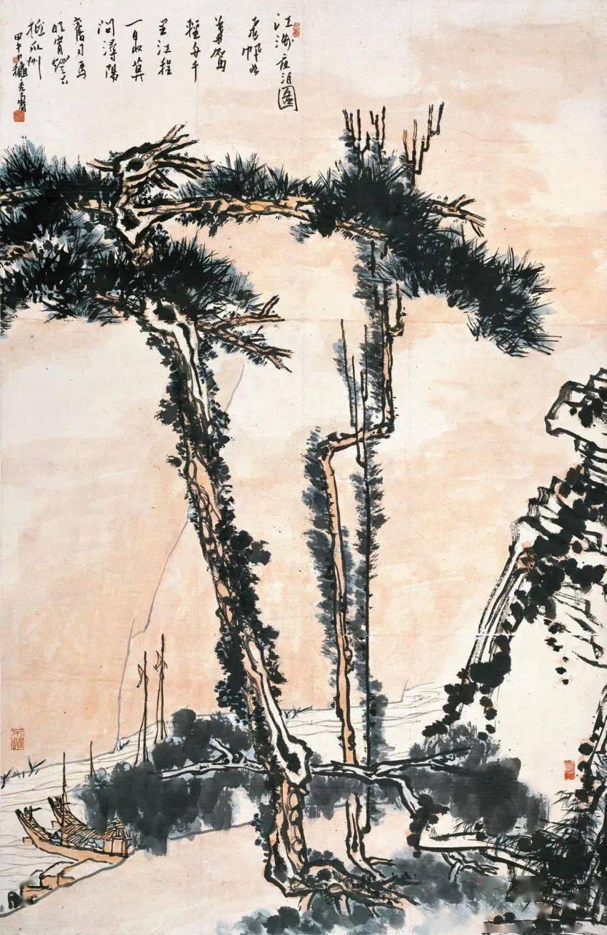 "奇中有平,平中有奇"—谈潘天寿花鸟画的布置!_画面_气势_虚实