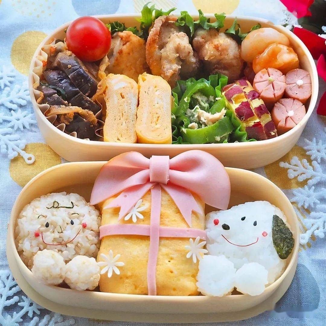 做的"春季"便当餐,营养均衡,造型精美,走红了朋友圈