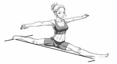 拉腿筋又叫做"劈腿",也叫"一字功" 这是所有拉筋动作较困难的一种