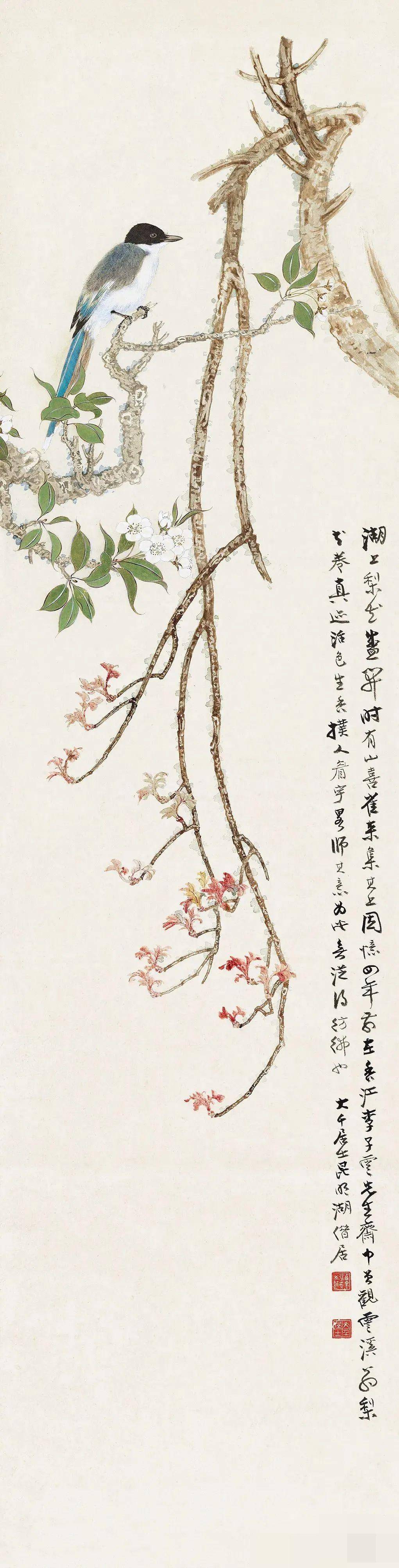 红杏枝头春意闹,历代名家春花图_杏花_国画_局部