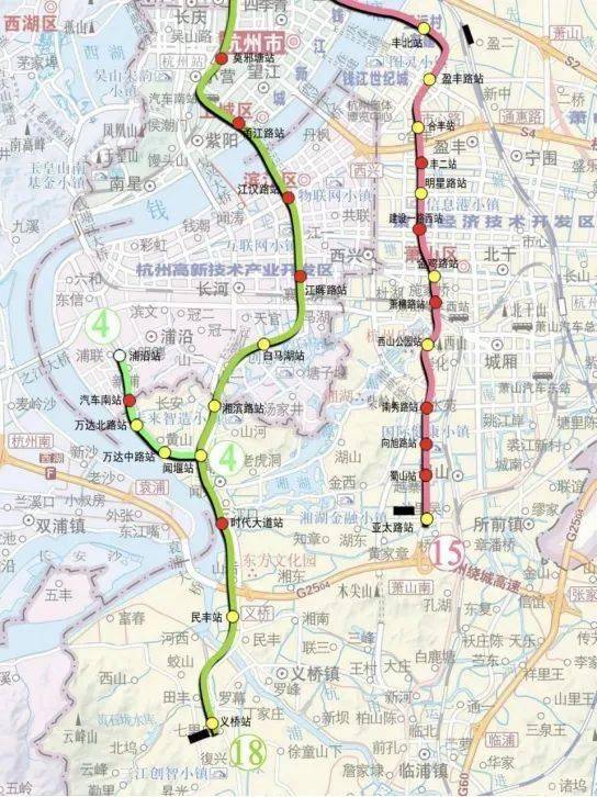 杭州地铁七号线线路图图片