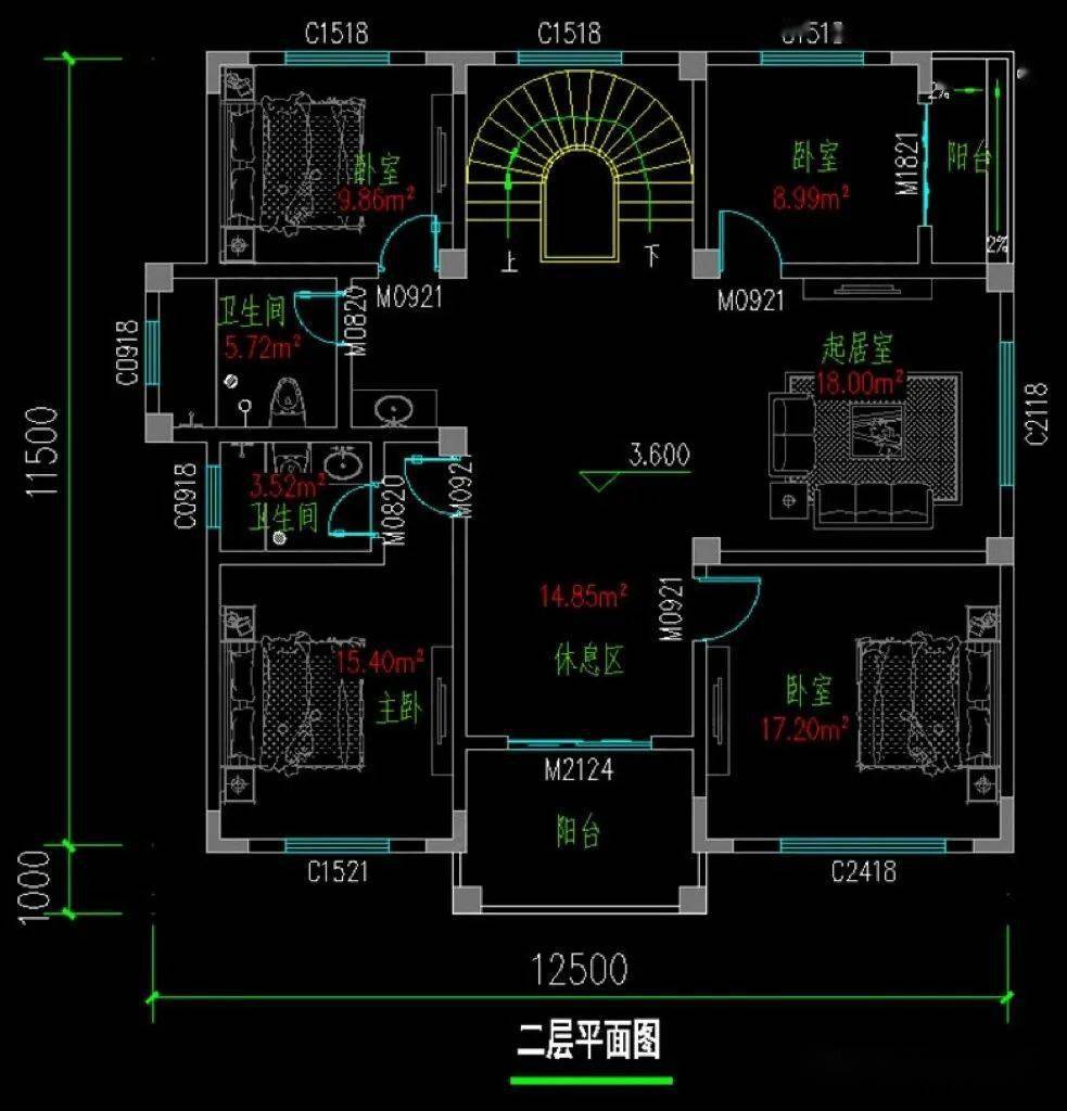 125115米三层自建房别墅外观时尚亮丽南北通透光线充足