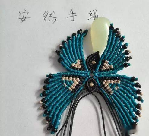 「教你编绳」用72号玉线做一只漂亮的蝴蝶做线头,实用又美观