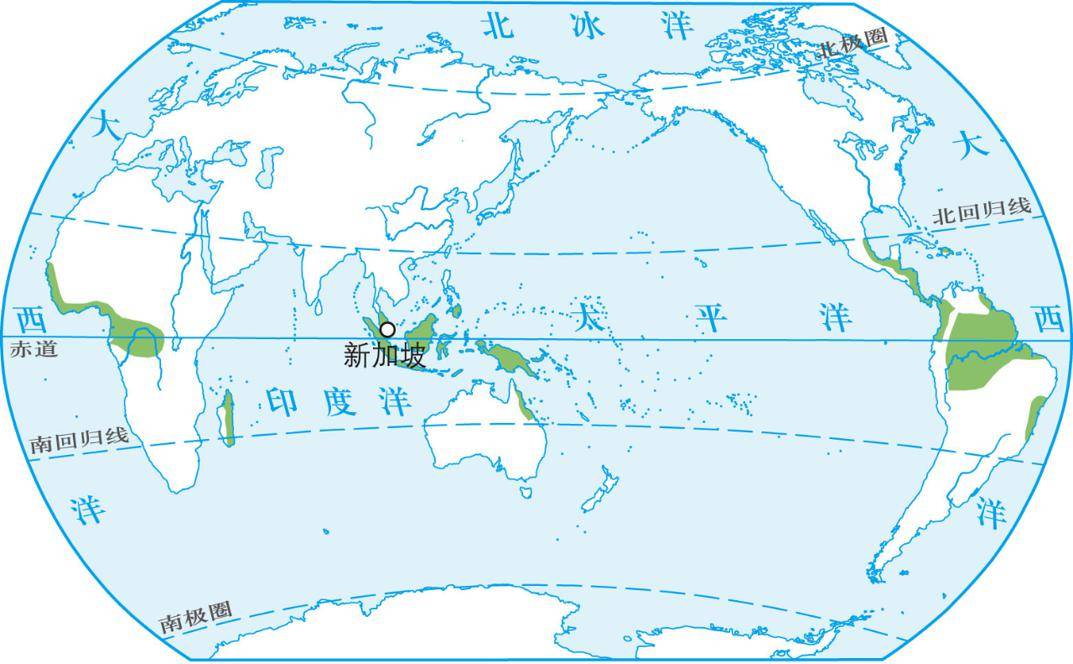 高中地理:超全世界气候类型分布图(超高清)_热带雨林_end_温带