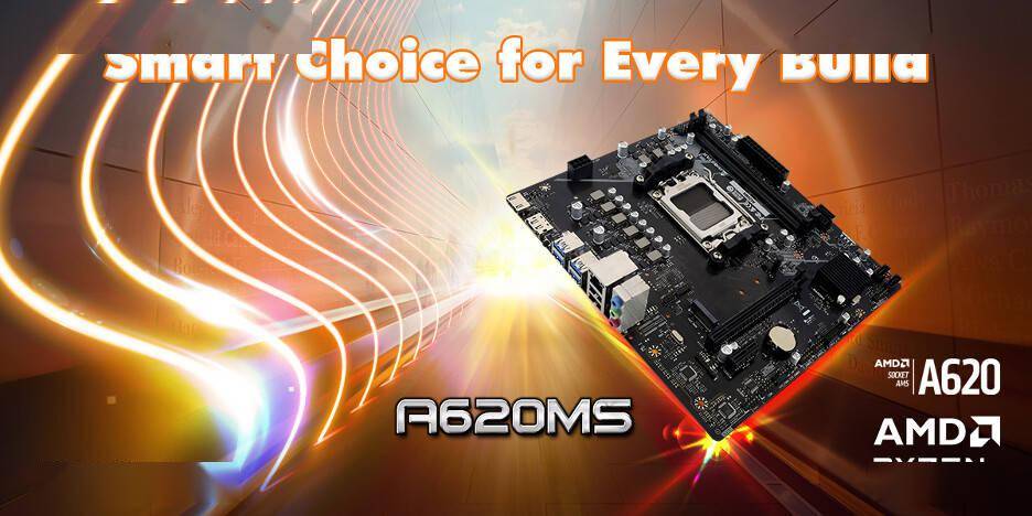 映泰推出a620ms主板单m2接口定位入门级am5平台