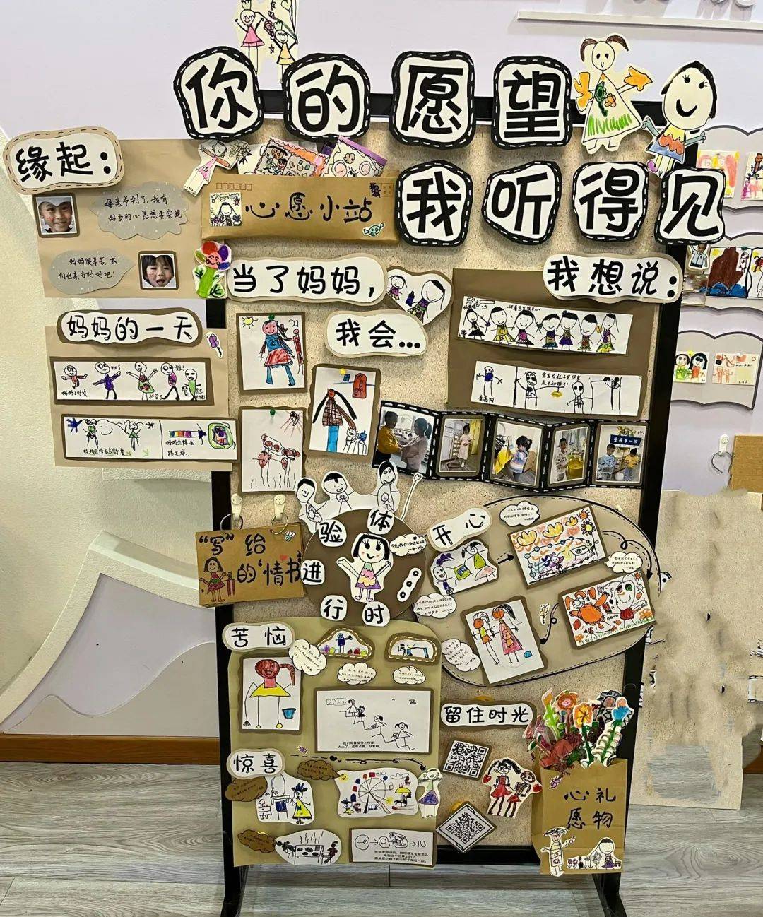 学前教育宣传月展板之你的愿望我听得见相伴成长倾听儿童enjoyyour