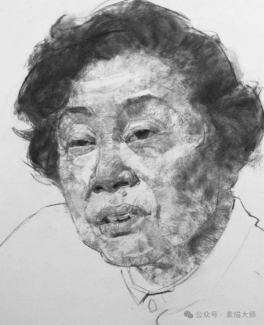 旧金山艺术大学教授oliversin女性肖像素描