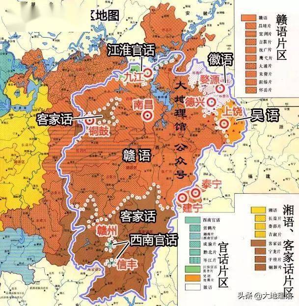 赣语地区的族群也称江右民系,江右的字面意思即江西.