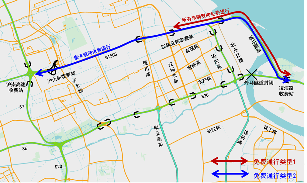 上海外环高速地图图片