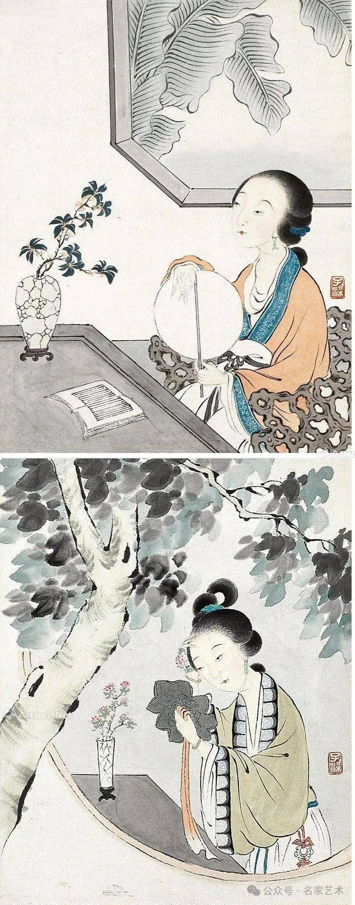 名品视界清代包栋仕女图册