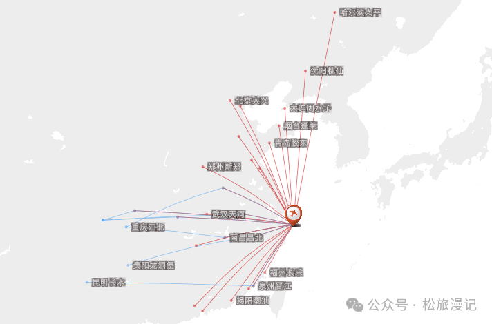 图:2024夏秋航季hsn进出港航线图:2024夏秋航季ngb进出港航线2023