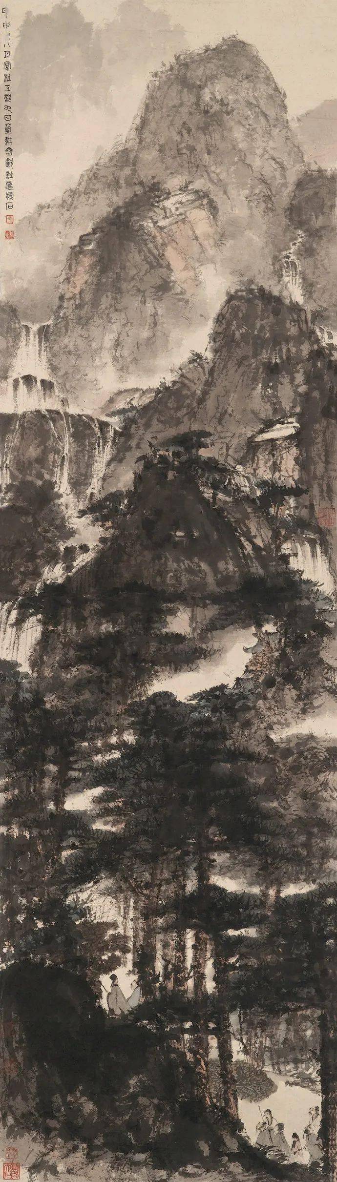 国画大师傅抱石精品山水画100幅高清大赏