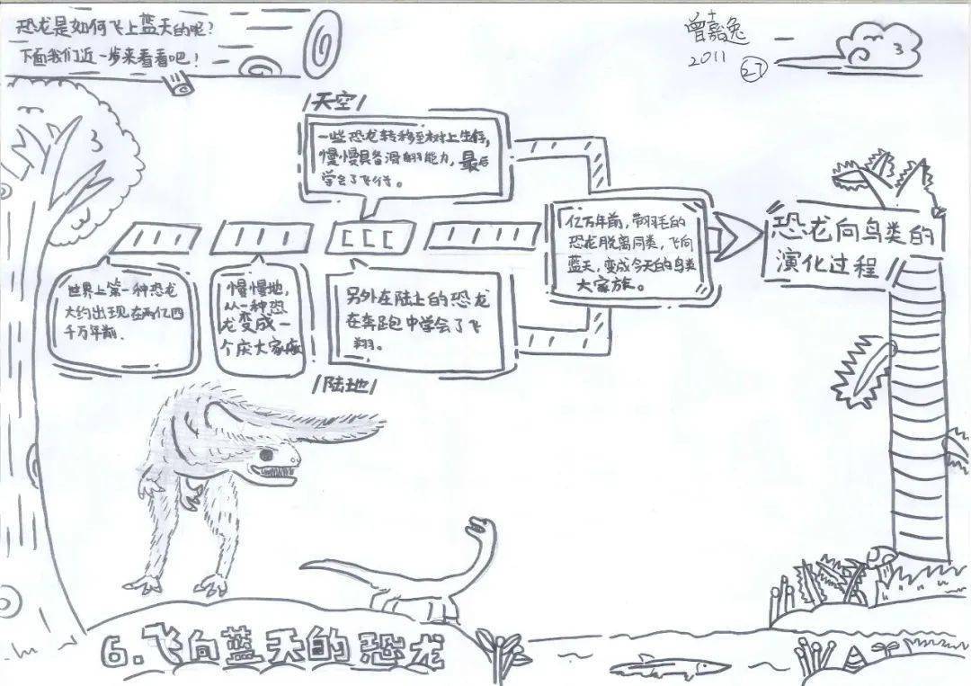 恐龙变成鸟的思维导图图片