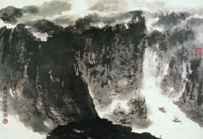 国画大师傅抱石精品山水画100幅高清大赏
