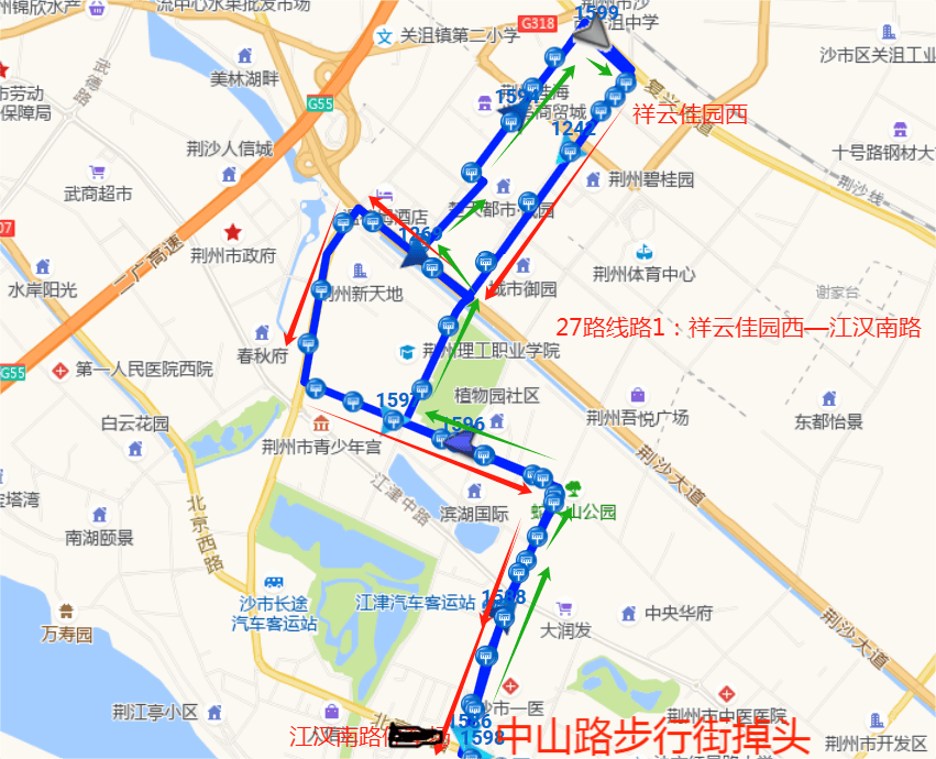 荆马期间46条公交线路临时调整