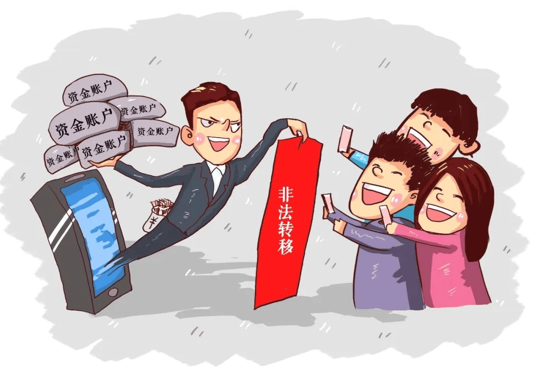 反洗钱宣传画手绘图片