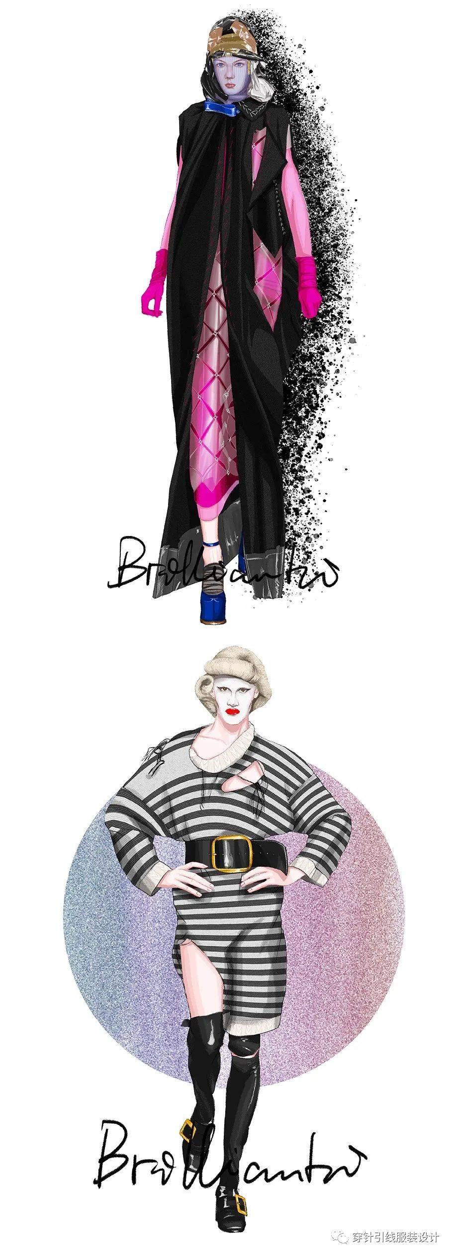 课程ps软件电脑时装画面辅料制作课程时装效果图电脑效果图ps绘画教程