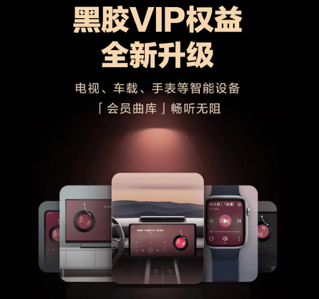 网易云音乐黑胶VIP新增多端畅听权益