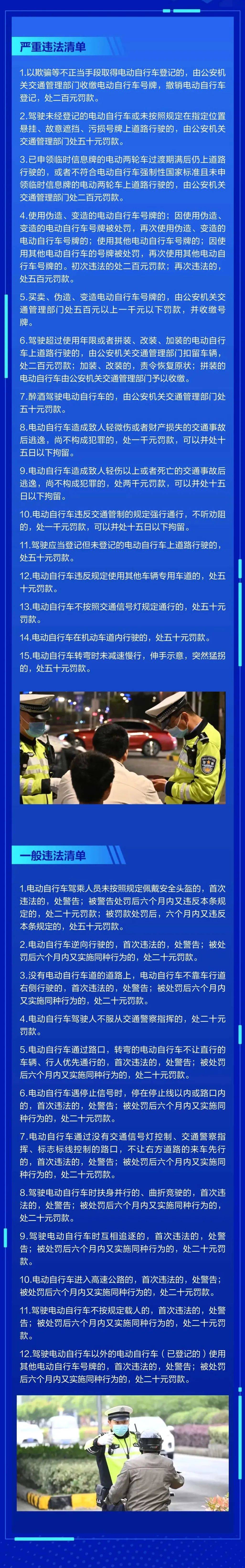 为规范电动自行车通行秩序,降低电动自行车交通安全风险,贯彻教育与