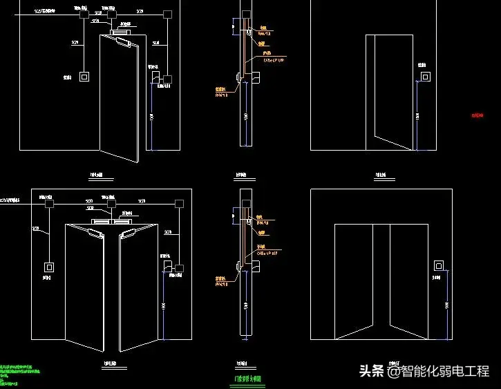一套非常详细的弱电cad系统图及大样图模块素材