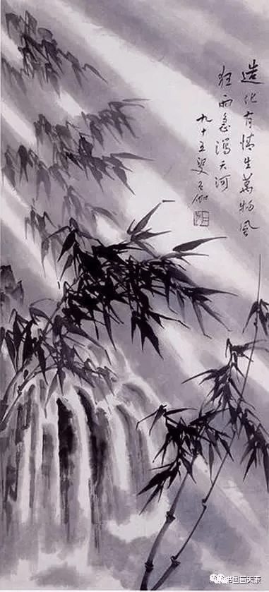 这位老先生画风竹是一绝